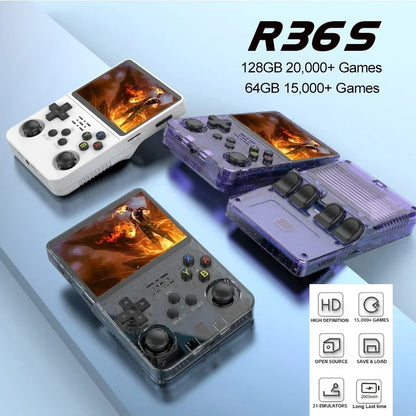 NEW R36S Retro Handheld Game Console