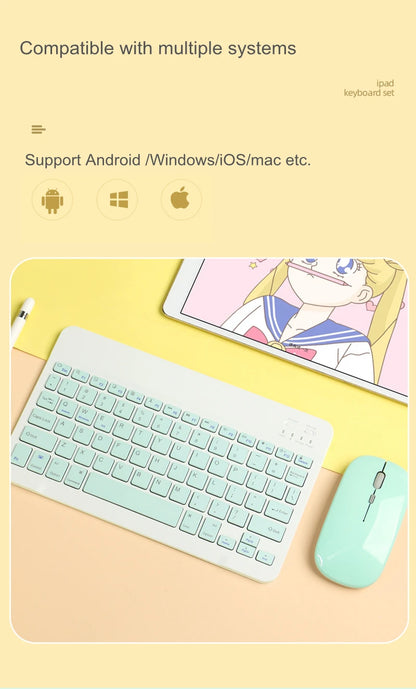 Wireless Bluetooth Keyboard Mouse Set For Laptop