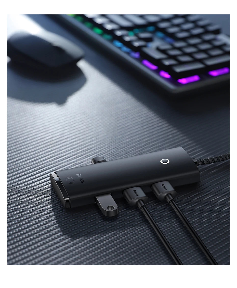 Baseus USB HUB Adapter 4 in 1 USB Type C to USB 3.0 HUB Splitter Adapter for MacBook Pro Air Huawei Mate 30 Docking Station HUB